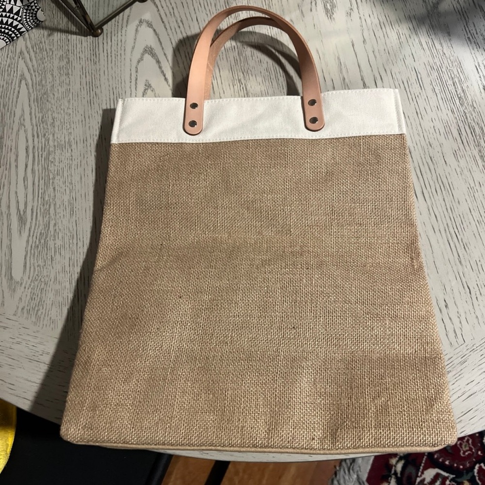 Brighton Jute Canvas Tote Bag- Live Love Laugh - Picture 3 of 4